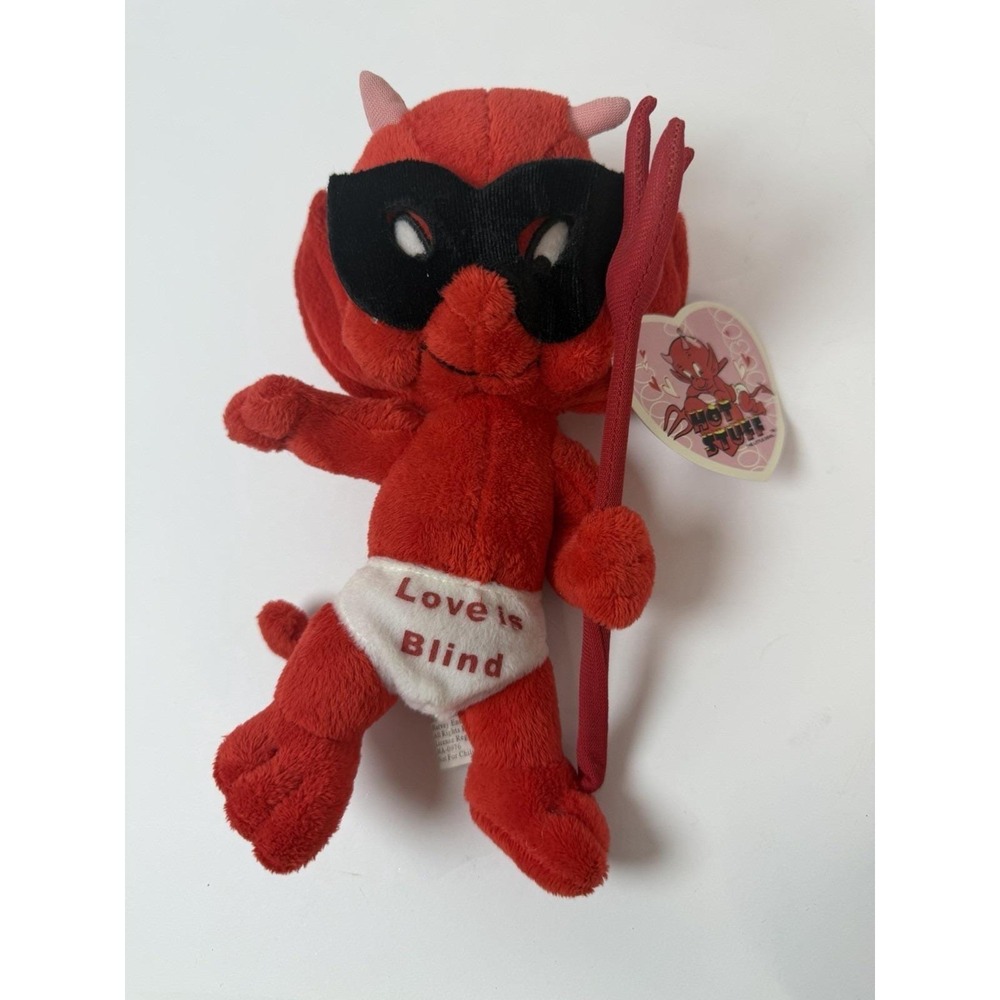 Hot‎ Stuff the Little Devil Plush Toy Network 2005 Love Is Blind Stuffed Vintage